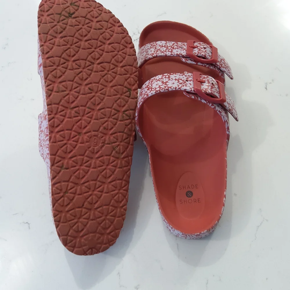 QL Bohemian Floral Pink Women's Sandalsslip On Comfort Size 9 - Picture 6 of 6